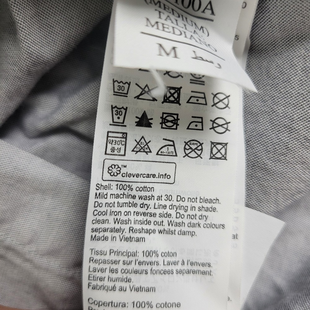 Allsaints Mens Medium Solid Gray Button Down Long… - image 5